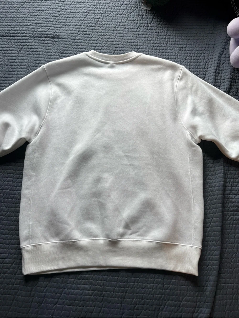 Nike Men’s White Crewneck Sweatshirt with Black Swoosh